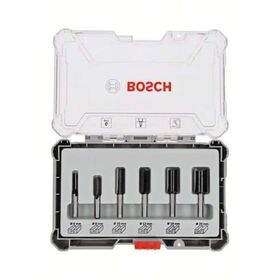 Bosch 6'lı Düz 6 mm Şaftlı Pro Freze Seti