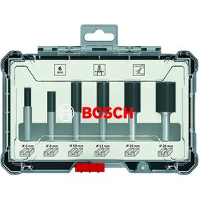 Bosch 6'lı Düz 6 mm Şaftlı Pro Freze Seti