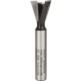 Bosch 8x14x55 mm Standard Seri Ahşap İçin Çift Oluklu Sert Metal Kırlangıç Kuyruğu Freze Ucu