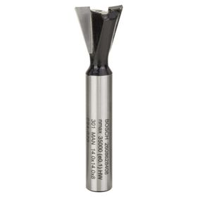 Bosch 8x14x55 mm Standard Seri Ahşap İçin Çift Oluklu Sert Metal Kırlangıç Kuyruğu Freze Ucu