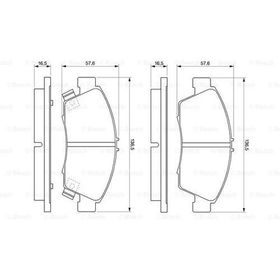 Bosch 986461759 Civic 1.4İ 16V Hatchback 10.98- 02.01- Civic Ön Fren Balatası