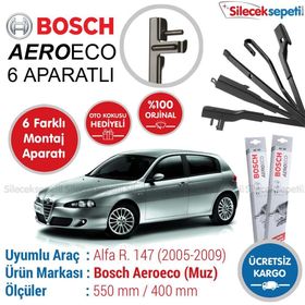 Bosch Aeroeco Alfa Romeo 147 2005-2009 Muz Silecek Takımı