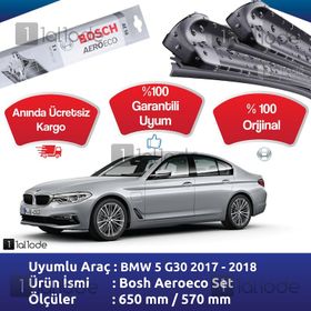 Bosch Aeroeco BMW 5 G30 2017-2018 Ön Muz Silecek Takımı