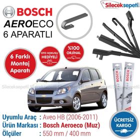 Bosch Aeroeco Chevrolet Aveo 2006-2011 Muz Silecek Takımı