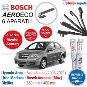 Bosch Aeroeco Chevrolet Aveo Sedan 2006-2011 Muz Silecek Takımı