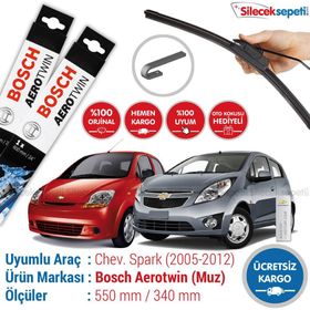 Bosch Aeroeco Chevrolet Spark 2005-2012 Muz Silecek Takımı