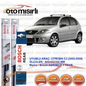Bosch Aeroeco Citroen C3 2002-2009 Ön ve Arka Silecek