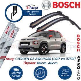 Bosch Aeroeco Citroen C3 Aircross 2017 Sonrası Muz Silecek Takımı
