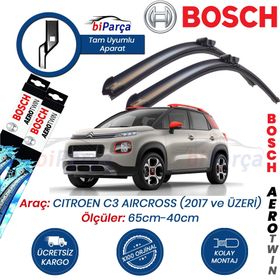 Bosch Aeroeco Citroen C3 Aircross 2017 Sonrası Muz Silecek Takımı