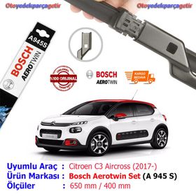 Bosch Aeroeco Citroen C3 Aircross 2017 Sonrası Muz Silecek Takımı