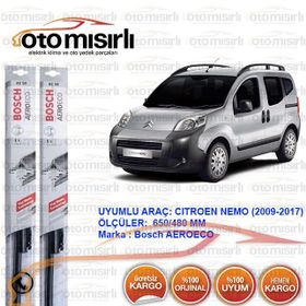 Bosch Aeroeco Citroen Nemo 2008-2017 Silecek Takımı