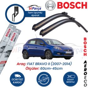 Bosch Aeroeco Fiat Bravo II 2007-2014 Muz Silecek Takımı
