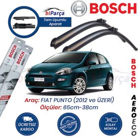 Bosch Aeroeco Fiat Punto 2012 Sonrası Muz Silecek Takımı