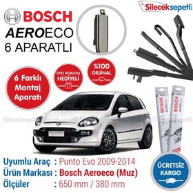 Bosch Aeroeco Fiat Punto Evo 2009-2014 Muz Silecek Takımı