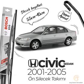 Bosch Aeroeco Honda Civic Sedan 2001-2005 Silecek Takımı