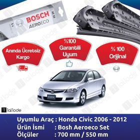 Bosch Aeroeco Honda Civic Sedan 2006-2012 Muz Silecek Takımı