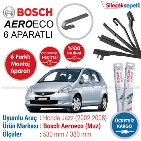Bosch Aeroeco Honda Jazz 2002-2008 Muz Silecek Takımı