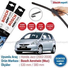 Bosch Aeroeco Honda Jazz 2002-2008 Ön Muz Silecek Takımı