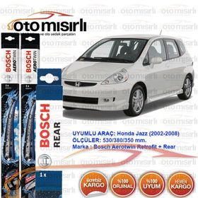 Bosch Aeroeco Honda Jazz 2002-2008 Ön ve Arka Silecek