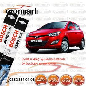 Bosch Aeroeco Hyundai i20 2008-2014 Muz Muz Silecek Takımı