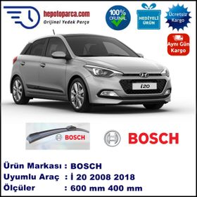 Bosch Aeroeco Hyundai i20 PB 2008 Sonrası 600-400 mm Aparatlı Muz Silecek