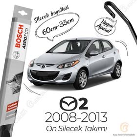 Bosch Aeroeco Mazda 2 2008-2013 Siyah Muz Silecek Takımı