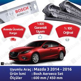 Bosch Aeroeco Mazda 3 HB 2014-2016 Muz Silecek Takımı
