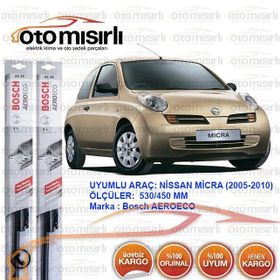 Bosch Aeroeco Nissan Micra 2005-2010 Muz Silecek Takımı