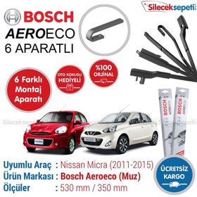 Bosch Aeroeco Nissan Micra 2011-2015 Muz Silecek Takımı