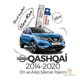 Bosch Aeroeco Nissan Qashqai 2014 -2020 Ön ve Arka Silecek Seti