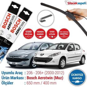 Bosch Aeroeco Peugeot 206+ 2000-2014 Silecek Takımı