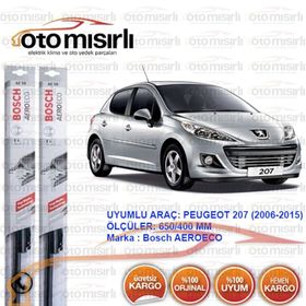 Bosch Aeroeco Peugeot 207 cc 2007-2012 Silecek Takımı
