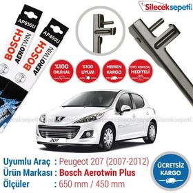 Bosch Aeroeco Peugeot 207 SW 2007-2012 Silecek Takımı