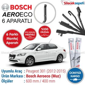 Bosch Aeroeco Peugeot 301 2012-2015 Muz Silecek Takımı