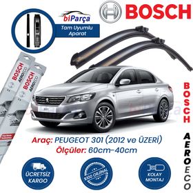 Bosch Aeroeco Peugeot 301 2012 Silecek Takımı