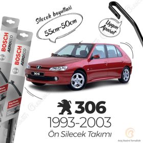 Bosch Aeroeco Peugeot 306 1993-2003 Siyah Muz Silecek Takımı