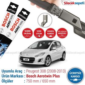 Bosch Aeroeco Peugeot 308 2007-2013 Muz Silecek Takımı