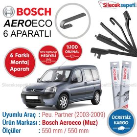 Bosch Aeroeco Peugeot Partner 2002-2009 Muz Silecek