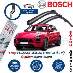 Bosch Aeroeco Porsche Macan 2014-2018 Ön Muz Silecek Takımı