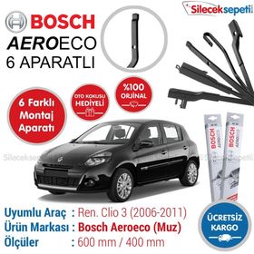 Bosch Aeroeco Renault Clio 3 2006-2011 Muz Silecek Takımı