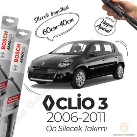 Bosch Aeroeco Renault Clio 3 2006-2011 Muz Silecek Takımı