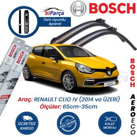 Bosch Aeroeco Renault Clio 4 2014 Sonrası Muz Silecek Takımı