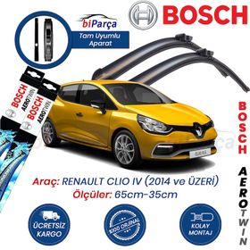 Bosch Aeroeco Renault Clio 4 2014 Sonrası Muz Silecek Takımı