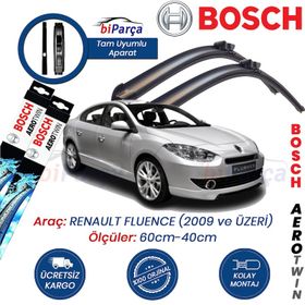 Bosch Aeroeco Renault Fluence 2009 Sonrası Muz Silecek Takımı