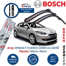 Bosch Aeroeco Renault Fluence 2009 Sonrası Muz Silecek Takımı