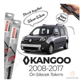 Bosch Aeroeco Renault Kangoo 2008-2017 Siyah Muz Silecek Takımı