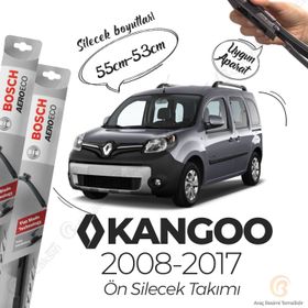 Bosch Aeroeco Renault Kangoo 2008-2017 Siyah Muz Silecek Takımı
