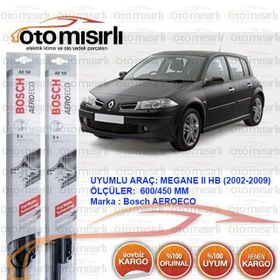 Bosch Aeroeco Renault Megane 2 2002-2006 Silecek Takımı