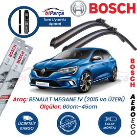 Bosch Aeroeco Renault Megane 4 2015 Sonrası Muz Silecek Takımı