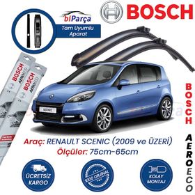 Bosch Aeroeco Renault Scenic 2009 Silecek Takımı